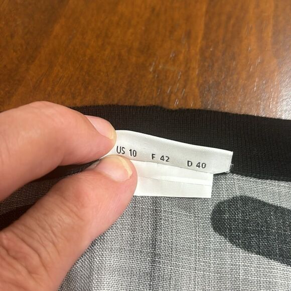 AKRIS PUNTO 100% Wool Black Overlapping Handprint Paneled Cardigan - 10 - Picture 9 of 13